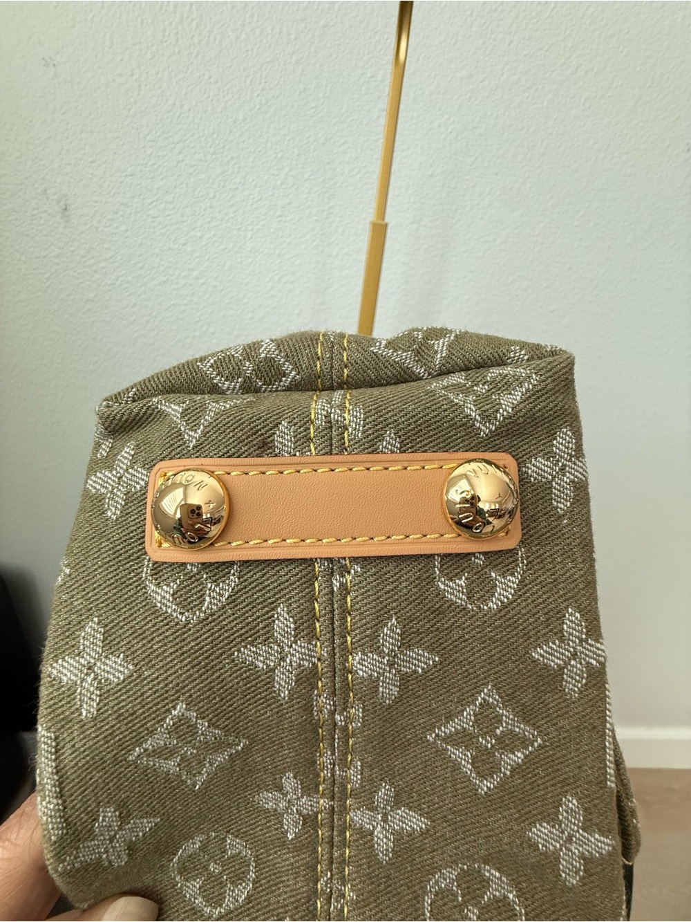 LV Olive green denim shoulder bag - Picture 11 of 12